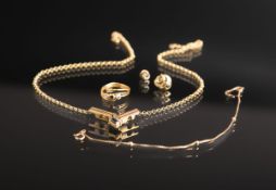 5-teiliges Konvolut von Schmuck 333 GG