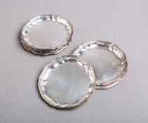 9-teiliges Konvolut von Untersetzern 830/835 Silber