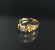 Damenring mit Brillantbesatz 585 GG/WG