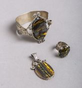 3-teiliges Set Silberschmuck 835 Silber (Helmut Kleist, Worpswede)