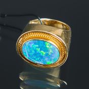 Herren-/Damenring m. Opal 750 GG