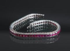 Armband mit Rubinbesatz 750 WG