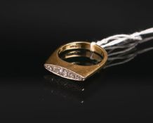 Damenring m. Brillantbesatz 585 GG/WG