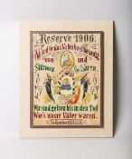 Gesticktes Reservistenbild (um 1900)