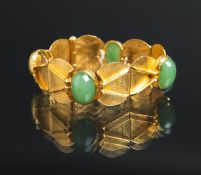 Armband mit Jade-Cabochochs 900 GG (E. u. G. Behm, Frankfurt)