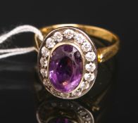 Damenring m. Steinbesatz 750 GG/WG