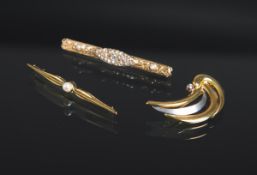 3-teiliges Konvolut von Broschen