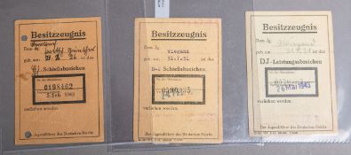 3-teiliges Konvolut von Besitzzeugnissen (2. WK)