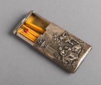 Streichholzbehälter 800 Silber (um 1900)