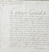 Ein Schriftstück aus der Zeit Marie Antoinettes