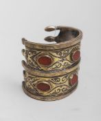 Zweireihiger Silberarmreif