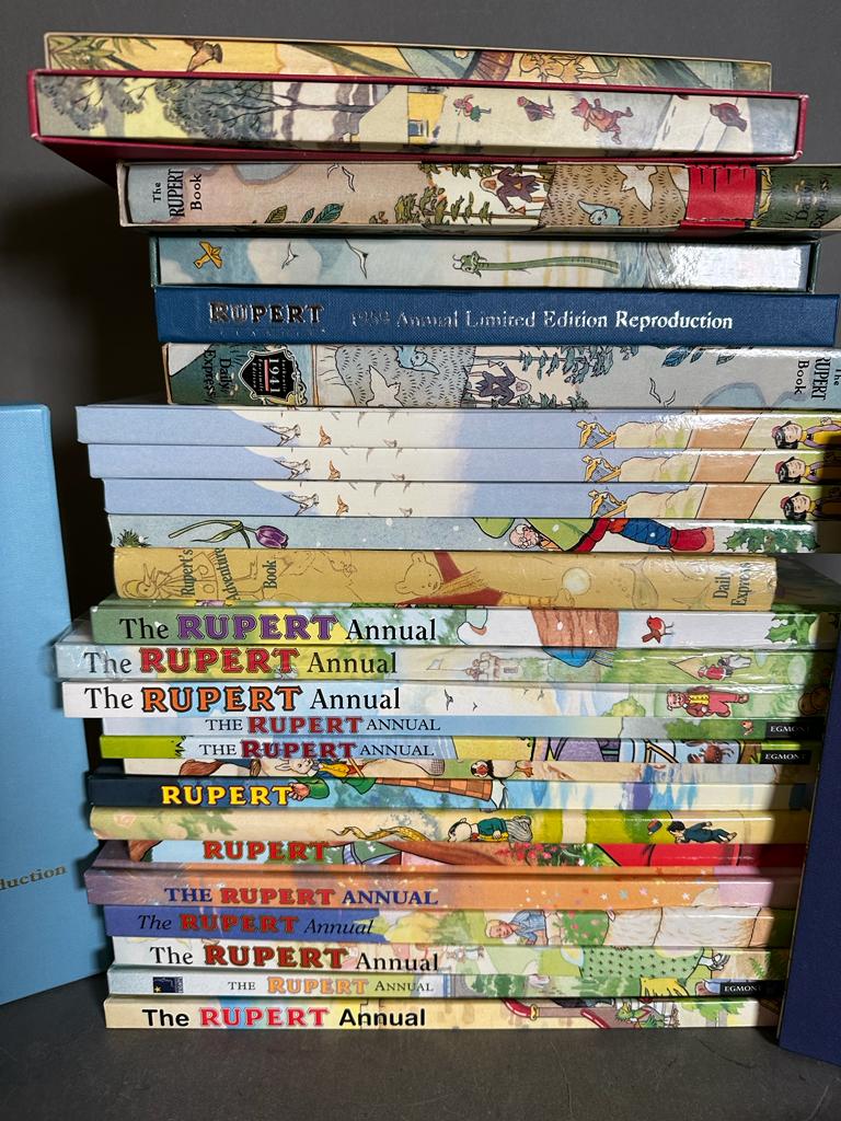 A selection of Rupert the bear Annuals various ages - Image 3 of 4