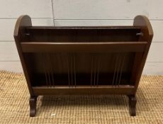A mahogany Mid Century magazine rack