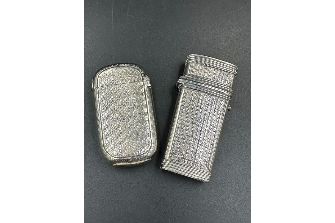 Two silver vesta cases, various hallmarks and makers. - Image 1 of 3