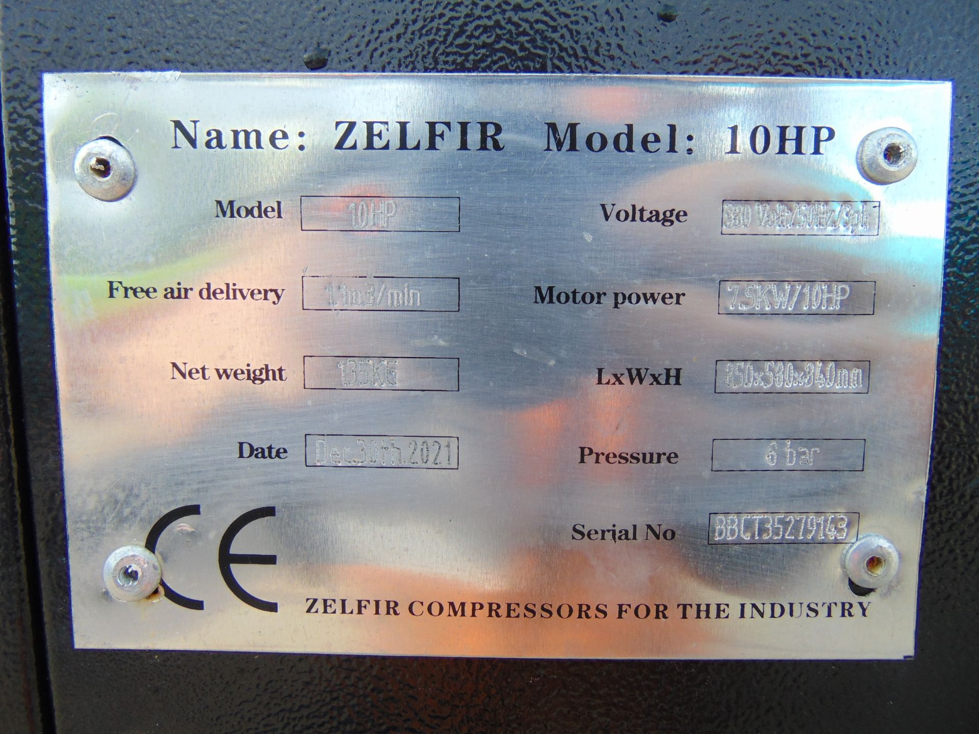 **NEW UNUSED** Zelfir 10HP silenced industrial rotary screw air compressor 3ph 11m3/Min - Image 11 of 11