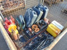 Water Jerry Cans, Ammo Boxes, Jack, Straps etc