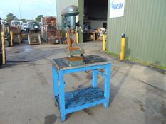 Meddings Pillar Drill Mounted on Work Bench