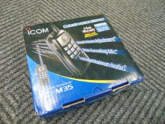 Unused ICOM IC-M35 Floating, Waterproof Handheld Radio Transceiver