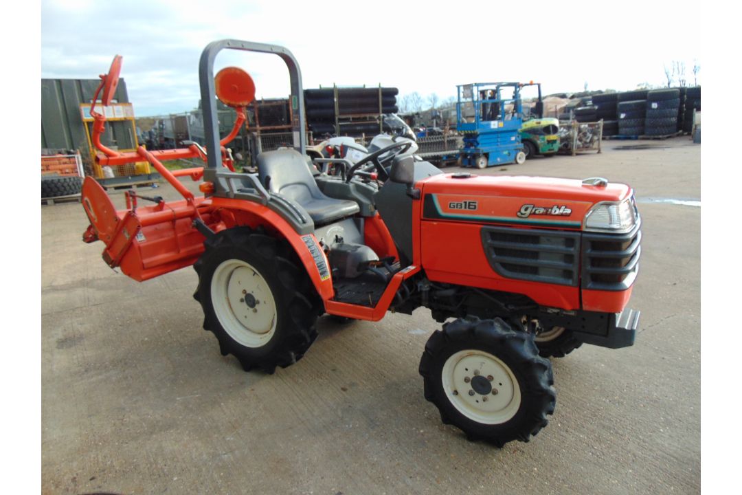 Kubota Granbia GB16 4x4 Diesel Compact Tractor c/w Rotovator ONLY 467 HOURS! - Image 5 of 24