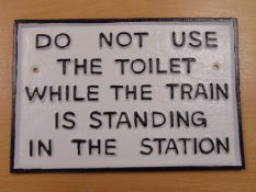 Cast Iron Railway Sign