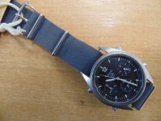 SEIKO GEN I PILOTS CHRONO WATCH RAF ISSUE HARRIER FORCE NATO NUMBERS SN.560 DATED 1984