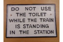 Cast Iron Railway Sign