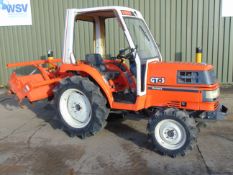 Kubota GT-3 4x4 Diesel Compact Tractor c/w Cab & Rotovator ONLY 883 HOURS!