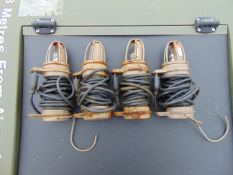 4 x Land Rover Lucas Inspection Lamp Light Series Defender Wolf Military Lightweight etc