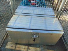 2x Bawer Stainless Steel Vehicle tool Storage Lockers L 0.8m x W 0.36m x H 0.4m