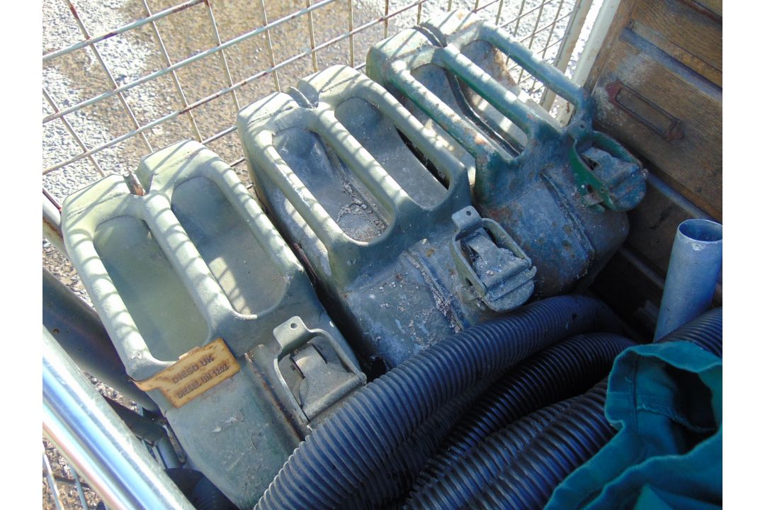 Filing Cabinet, Jerry Cans, Saws, Hoover Attachments, Hoses etc - Image 5 of 7