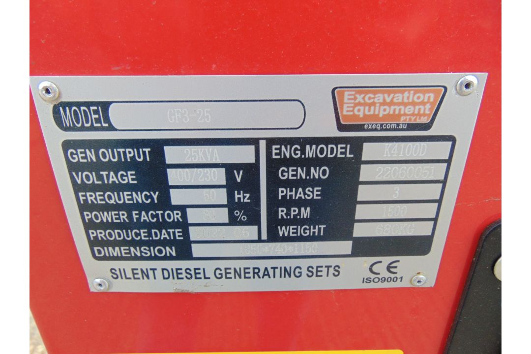 2022 UNISSUED 25 KVA 3 Phase Silent Diesel Generator Set - Image 17 of 17