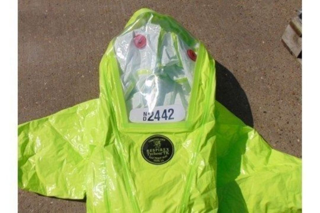 Q1 x Unissued Respirex Tychem TK Gas-Tight Hazmat Suit Type 1A with Attached Boots and Gloves - Image 4 of 10