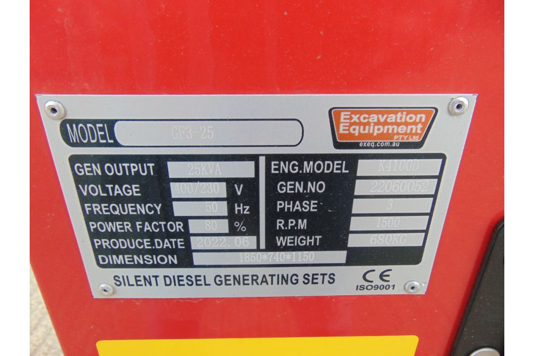 2022 UNISSUED 25 KVA 3 Phase Silent Diesel Generator Set - Image 17 of 17