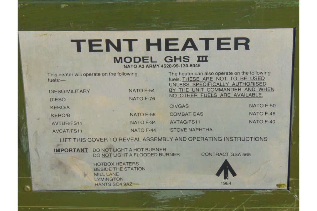 Ex MOD GHSIII Tent Garage Workshop Diesel Heater - Image 2 of 9