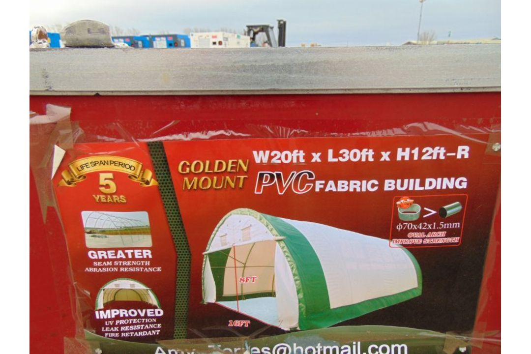 Heavy Duty Storage Shelter 20'W x 30'L x 12' H P/No 203012R - Image 3 of 4
