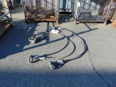 2x Heavy Duty 2 Leg wire rope recovery slings