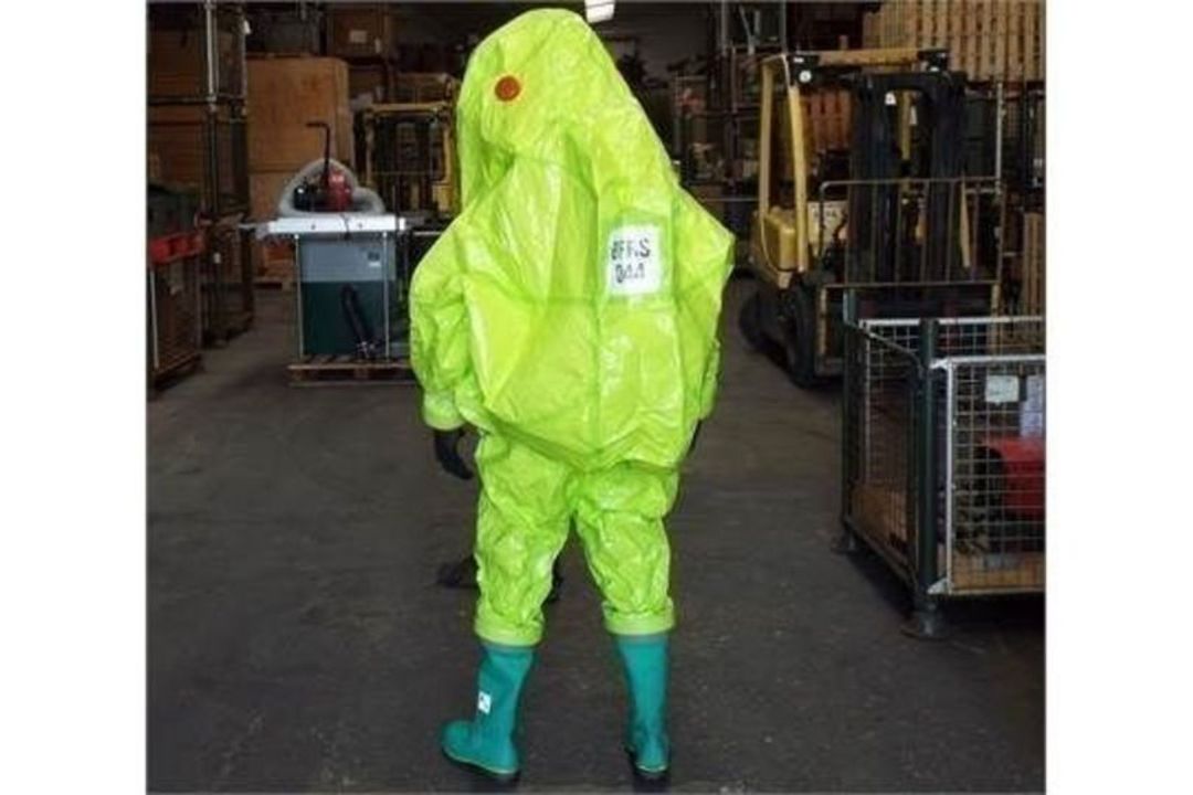 Q1 x Unissued Respirex Tychem TK Gas-Tight Hazmat Suit Type 1A with Attached Boots and Gloves - Image 3 of 10
