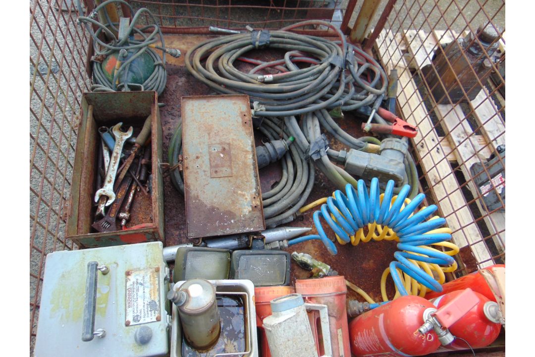 1x Stillage of Tools, Starter Leads etc - Image 1 of 3
