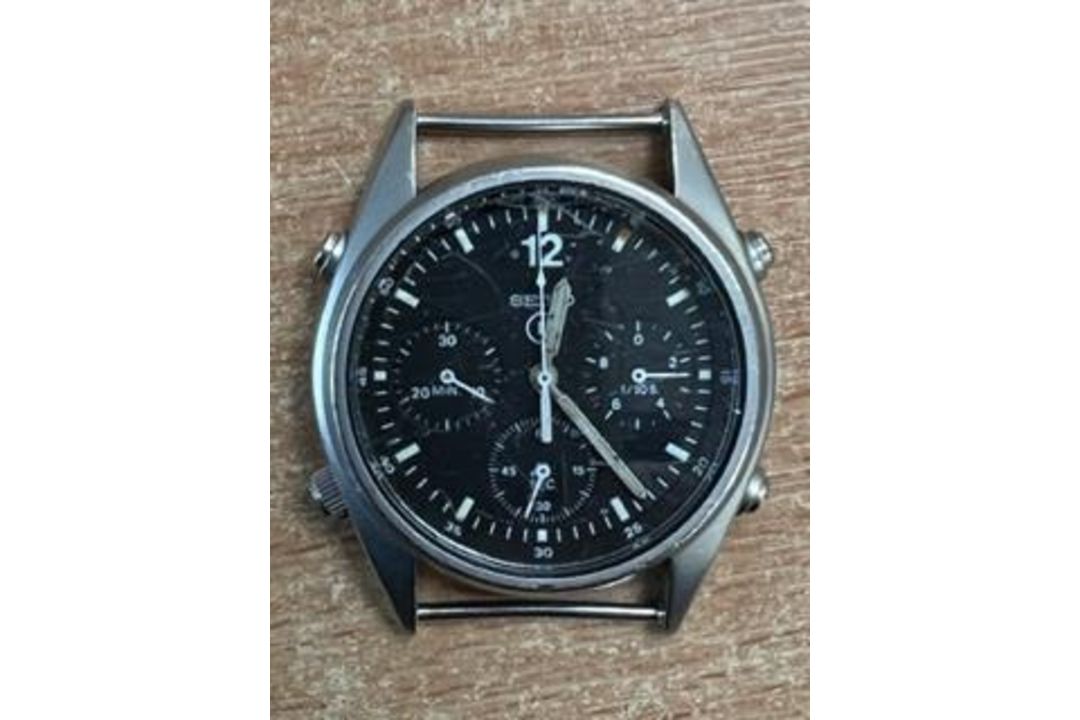 V.RARE SEIKO GEN I RAF PILOTS CHRONO HARRIER FORCE ISSUE NATO MARKS DATE 1990 *GULF WAR* WATER RES. - Image 2 of 9