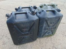 4x 20 Litre Water Jerry Cans