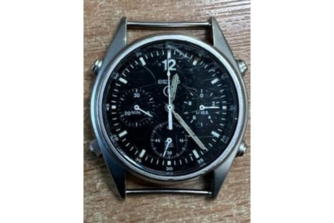 V.RARE SEIKO GEN I RAF PILOTS CHRONO HARRIER FORCE ISSUE NATO MARKS DATE 1990 *GULF WAR* WATER RES. - Image 3 of 9