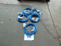 5x 28ft Unissued 240volt Extension Leads