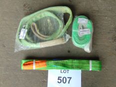 3X NEW UNISSUED WINCHING STRAPS