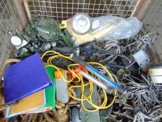 1x Stillage of Lamps, Torches, Manuals Clamps etc