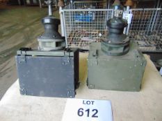 2x Land Rover Wing Boxes c/w Tuner unit and base