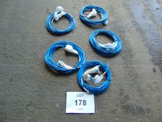 5x New Unissued 38ft 240 Volt Extension Lead