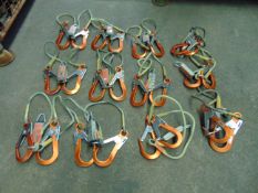 12 x Heightec Twin Lanyards c/w Oval Scaff Hooks