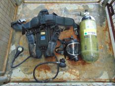 Drager PSS7000 SCBA pack frame harness with Mask and 300 Bar Cylinder