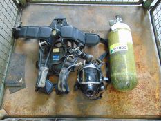 Drager PSS7000 SCBA pack frame harness with Mask and 300 Bar Cylinder