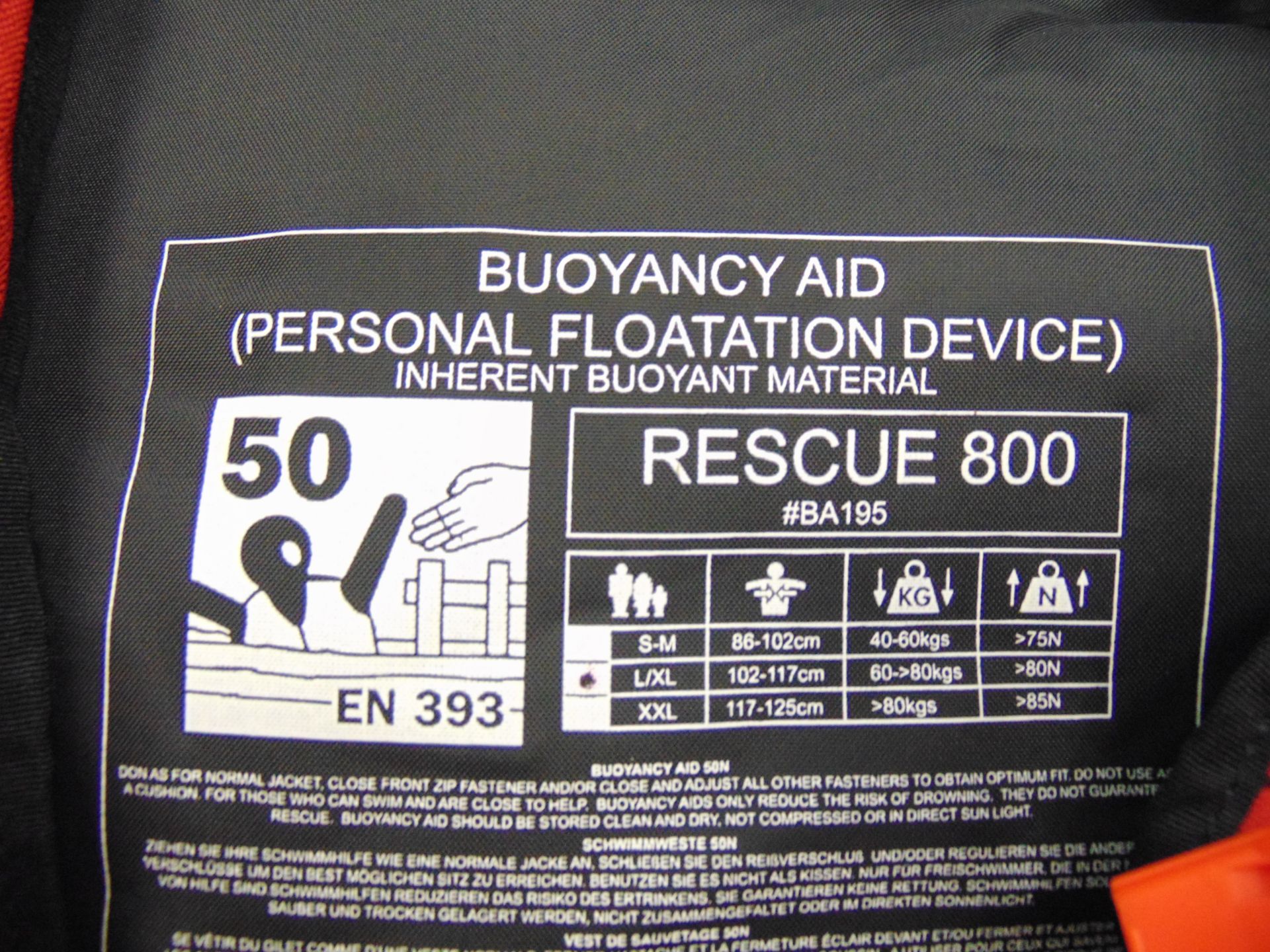 Palm Professional Rescue 800 Buoyancy Aid - PFD Personal Floatation Device Size L/XL - Image 4 of 4